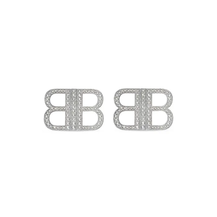 Balenciaga Jewelry Women Women039s Bb 20 Earrings In Silver Silver