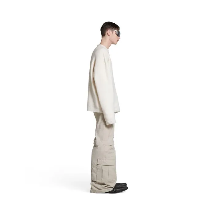Balenciaga Knitwear Men Men039s Sweater In White White Balenciaga Knitwear Men Men039s Sweater In White White