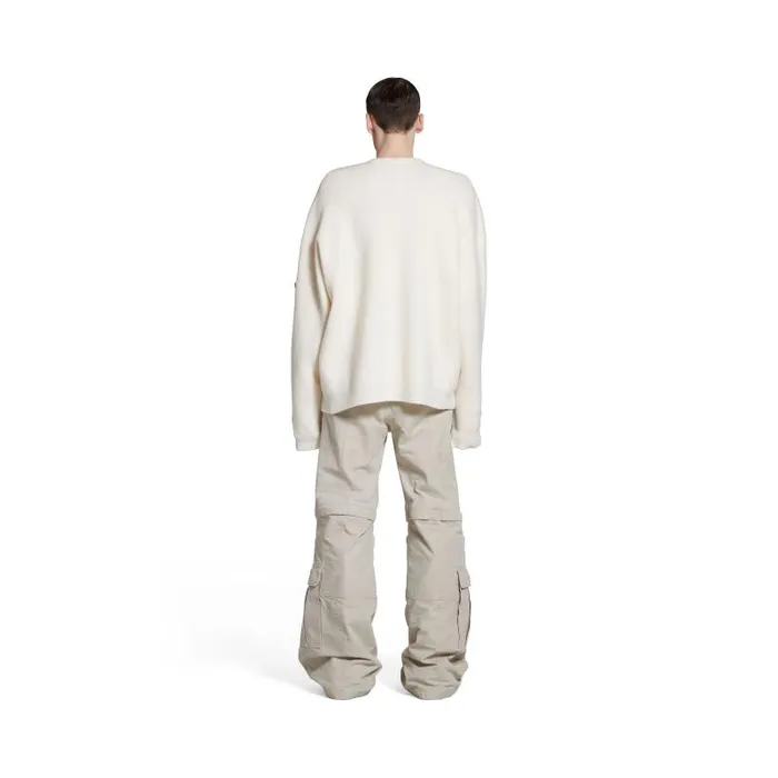 Balenciaga Knitwear Men Men039s Sweater In White White Balenciaga Knitwear Men Men039s Sweater In White White