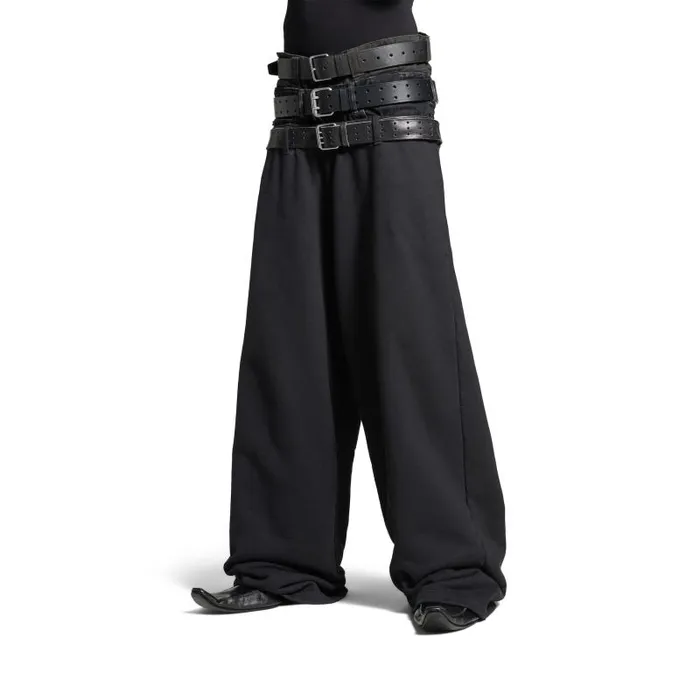Balenciaga Pants Men Men039s Layered Jogging Pants In Black Black Balenciaga Pants Men Men039s Layered Jogging Pants In Black Black
