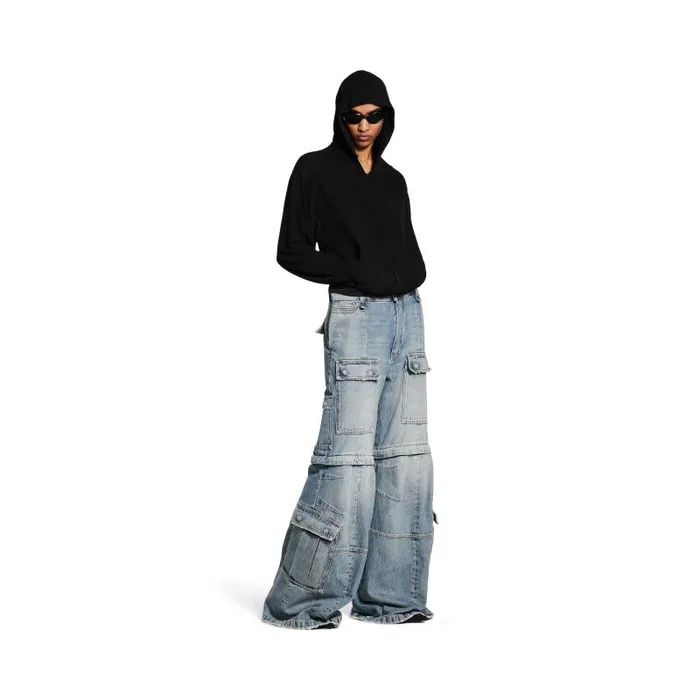 Balenciaga Pants Women Women039s Flared Cargo Pants In Blue Blue