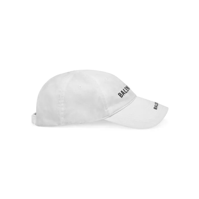 Balenciaga Scarves and Caps WomenMen Double Logo Cap In White White Balenciaga Scarves and Caps WomenMen Double Logo Cap In White White