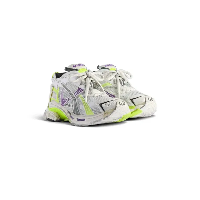 Balenciaga Sneakers Men Men039s Runner Sneaker In Whiteneon Yellowgreypurple Whiteneon Yellowgreypurple Balenciaga Sneakers Men Men039s Runner Sneaker In Whiteneon Yellowgreypurple Whiteneon Yellowgreypurple