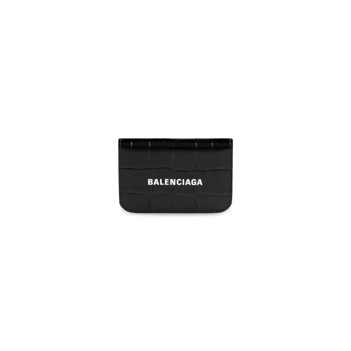 Balenciaga Wallets Women Cash Mini Wallet Crocodile Embossed In Blackwhite Blackwhite Balenciaga Wallets Women Cash Mini Wallet Crocodile Embossed In Blackwhite Blackwhite