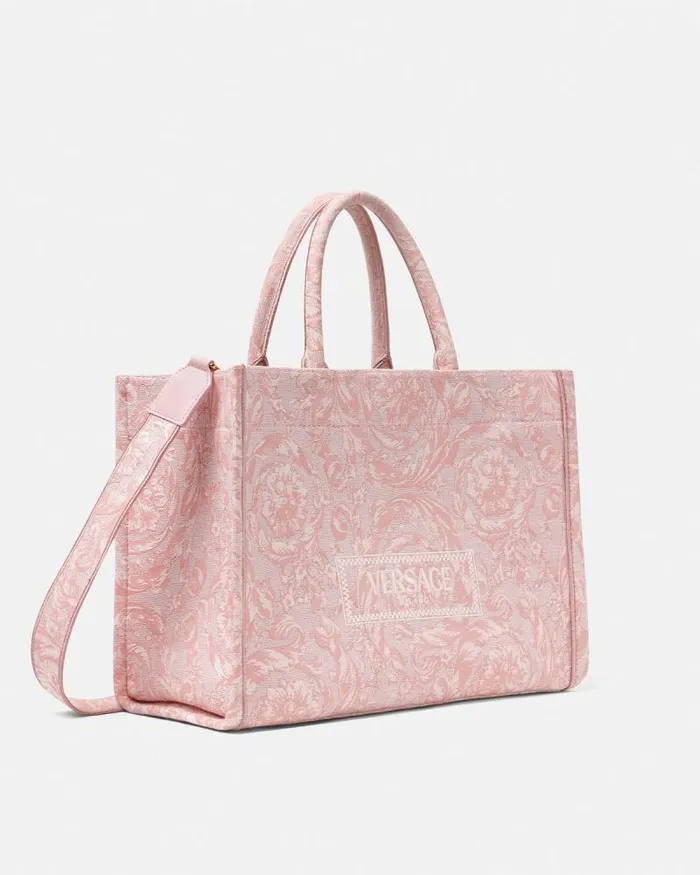 Barocco Athena Medium Tote Bag Pinkprint Women Versace Totes