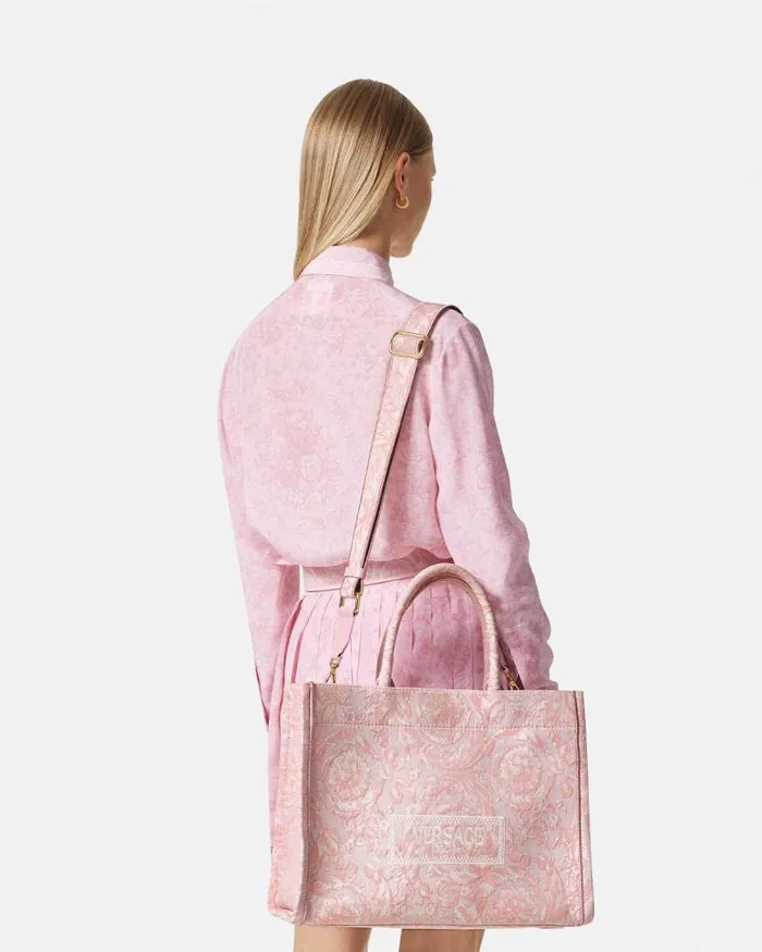 Barocco Athena Medium Tote Bag Pinkprint Women Versace Totes