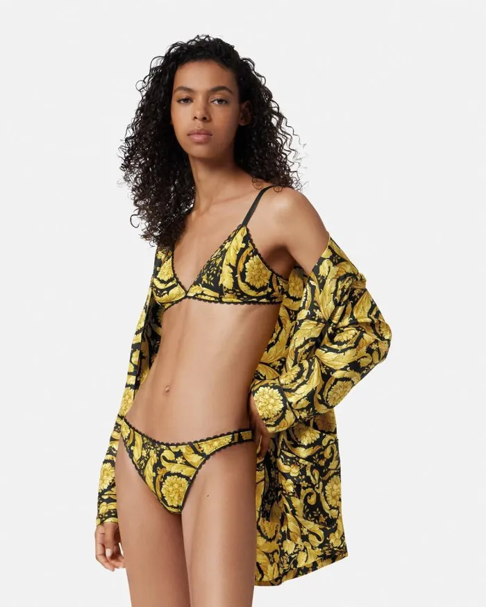 Barocco Thong Blackprint Women Versace Bras and Briefs