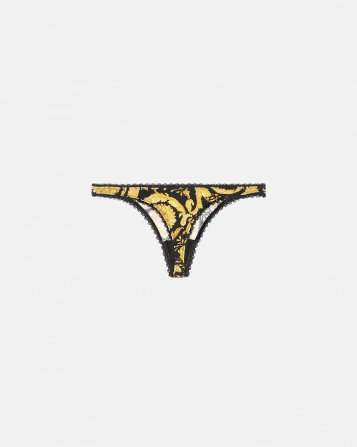 Barocco Thong Blackprint Women Versace Bras and Briefs