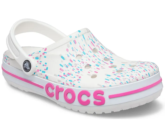 Bayaband Seasonal Printed Clog White Multi WomenMen Clogs Crocs