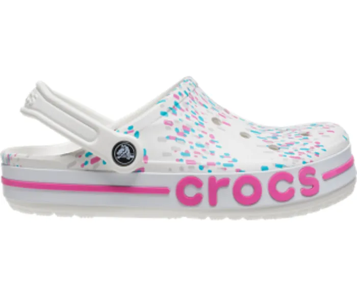 Bayaband Seasonal Printed Clog White Multi WomenMen Clogs Crocs