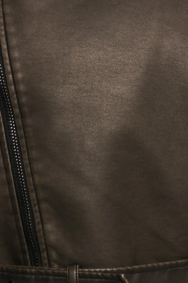 Beckham Faux Leather Moto Jacket Black Women Jackets and Coats Petal and Pup