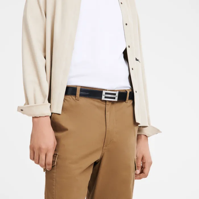 Belts Longchamp Men Delta Box BlackMocha
