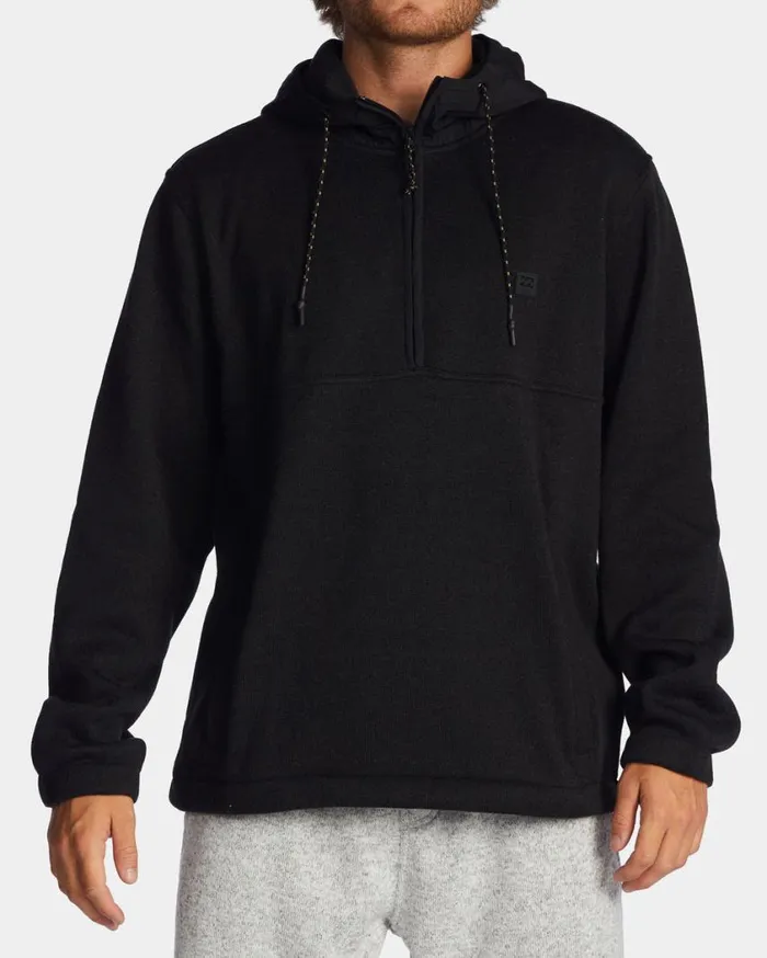 Billabong ADiv Boundary Hooded HalfZip Pullover Black Heather Mens Hoodies and Fleece Billabong ADiv Boundary Hooded HalfZip Pullover Black Heather Mens Hoodies and Fleece