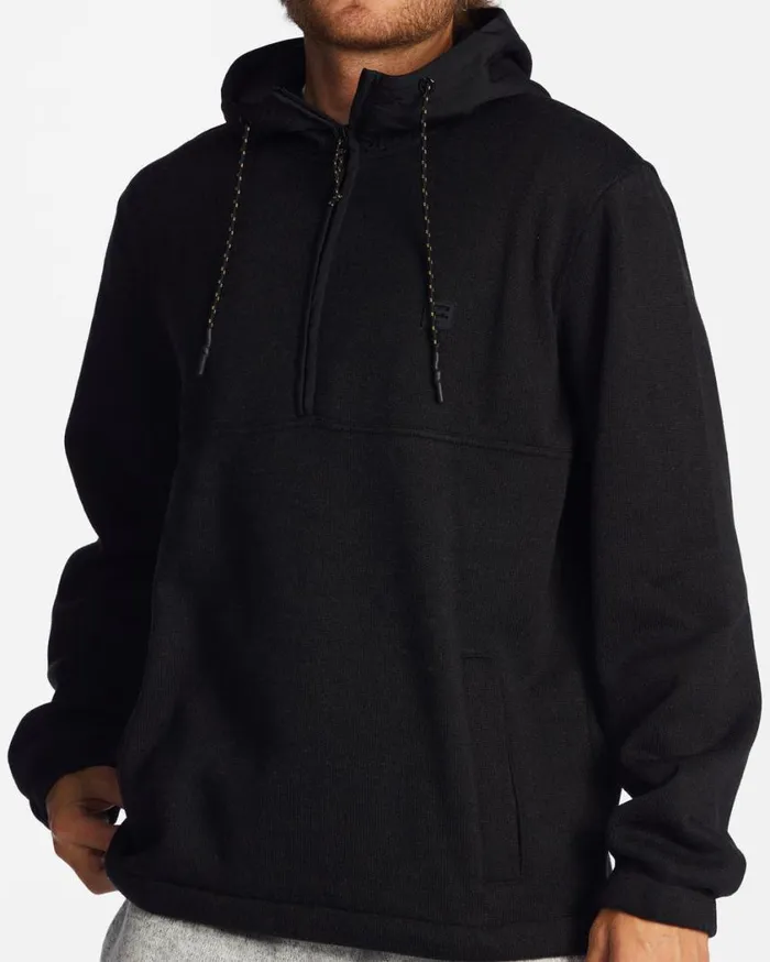 Billabong ADiv Boundary Hooded HalfZip Pullover Black Heather Mens Hoodies and Fleece Billabong ADiv Boundary Hooded HalfZip Pullover Black Heather Mens Hoodies and Fleece