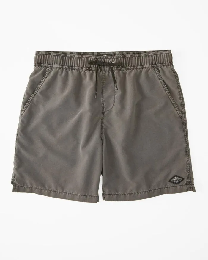 Billabong All Day Overdyed Layback 17034 Elastic Waist Shorts Black Mens Layback Boardshorts Billabong All Day Overdyed Layback 17034 Elastic Waist Shorts Black Mens Layback Boardshorts