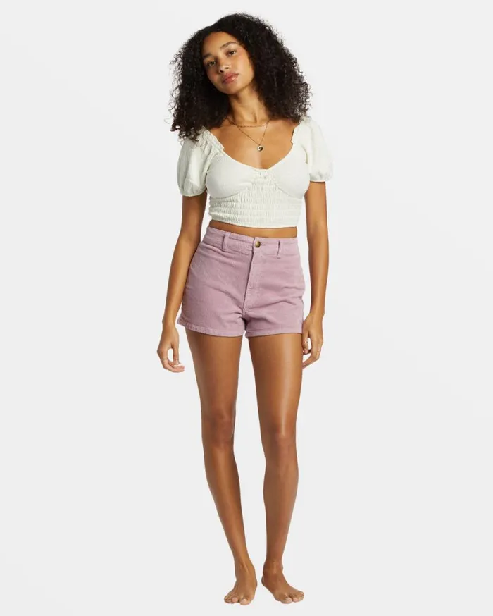 Billabong Free Fall Corduroy Shorts Lilac Fog Womens Shorts Billabong Free Fall Corduroy Shorts Lilac Fog Womens Shorts