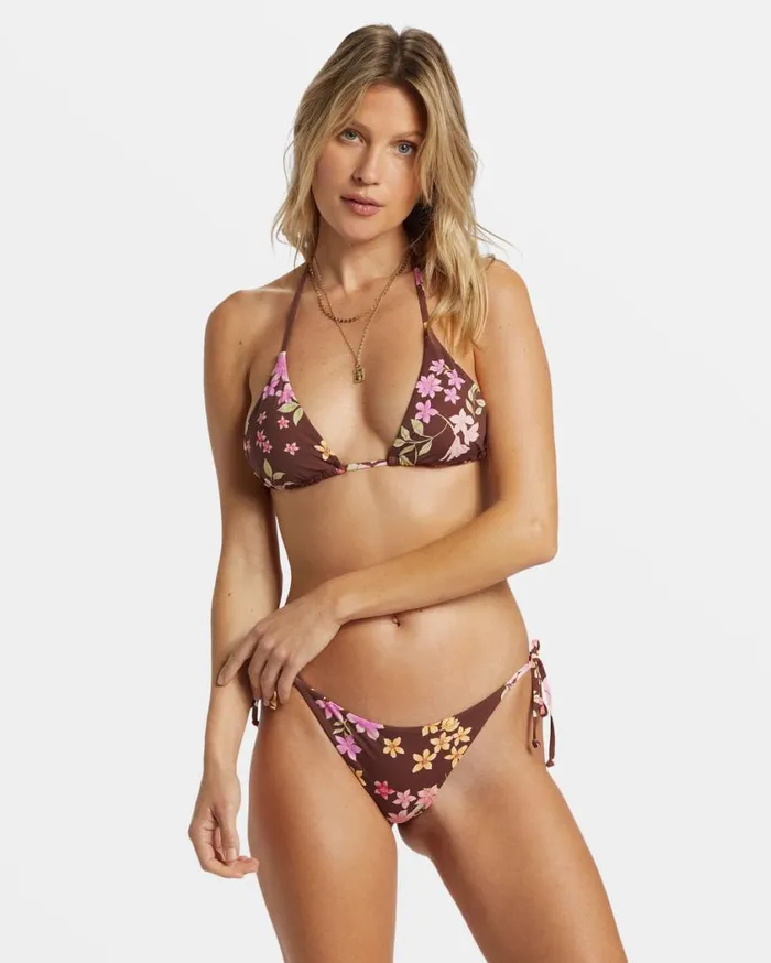 Billabong Free To Be Tie Side Tanga Bikini Bottom Choc Chip Womens Bikini Bottoms Billabong Free To Be Tie Side Tanga Bikini Bottom Choc Chip Womens Bikini Bottoms