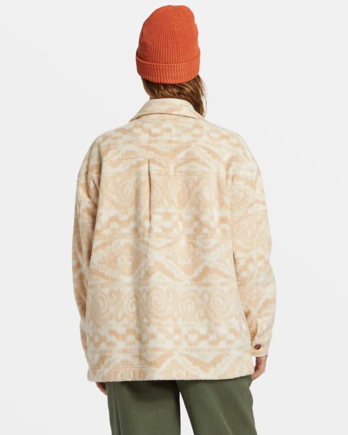 Billabong Happy Camper Shacket Button Sweater Wet Sand Womens Jackets Billabong Happy Camper Shacket Button Sweater Wet Sand Womens Jackets