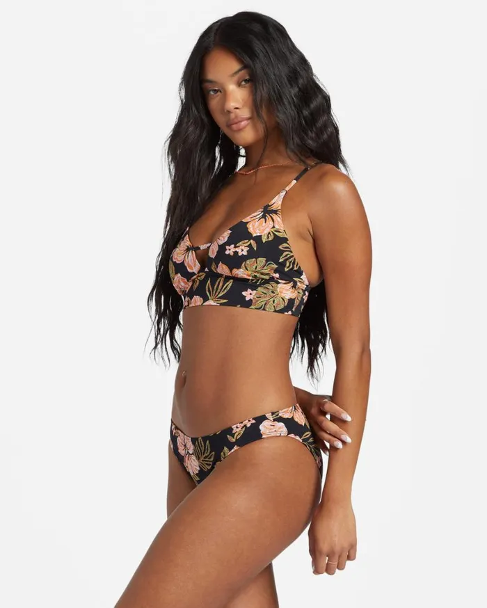 Billabong Hooked On Tropics Lowrider Bikini Bottom Black Pebble Womens Bikini Bottoms Billabong Hooked On Tropics Lowrider Bikini Bottom Black Pebble Womens Bikini Bottoms