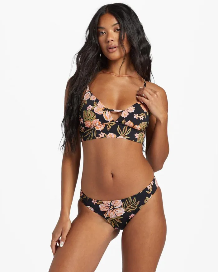 Billabong Hooked On Tropics Lowrider Bikini Bottom Black Pebble Womens Bikini Bottoms Billabong Hooked On Tropics Lowrider Bikini Bottom Black Pebble Womens Bikini Bottoms