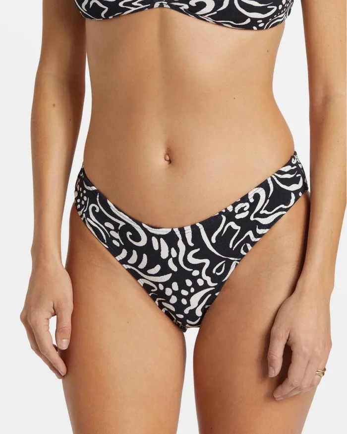 Billabong La Isla Bondi Bikini Bottom Black Pebble Womens Bikinis