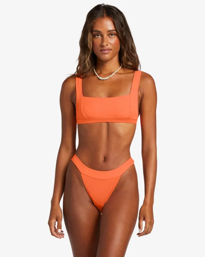 Billabong Lined Up Tank Bikini Top Poppin Peach Womens Bikini Tops Billabong Lined Up Tank Bikini Top Poppin Peach Womens Bikini Tops