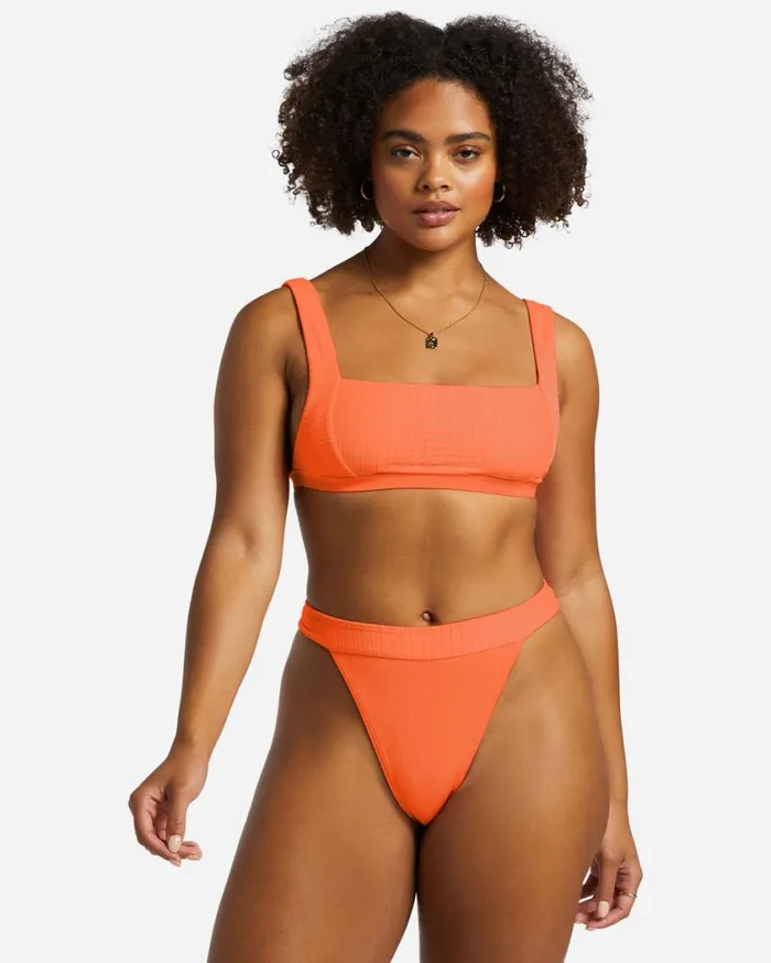 Billabong Lined Up Tank Bikini Top Poppin Peach Womens Bikini Tops Billabong Lined Up Tank Bikini Top Poppin Peach Womens Bikini Tops