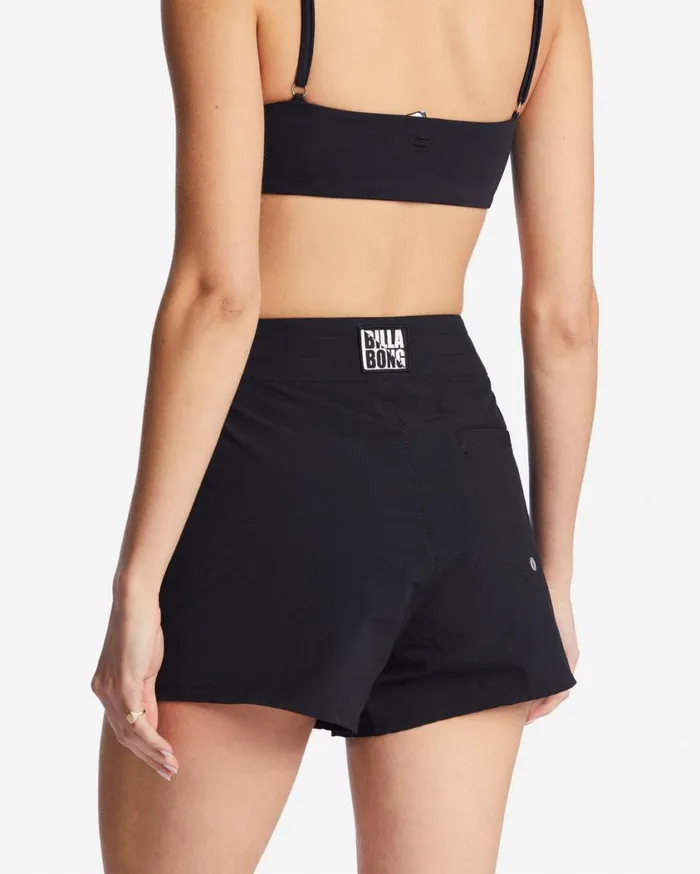 Billabong Sol Searcher Fixed Waist Boardshorts Black Pebble Womens Boardshorts
