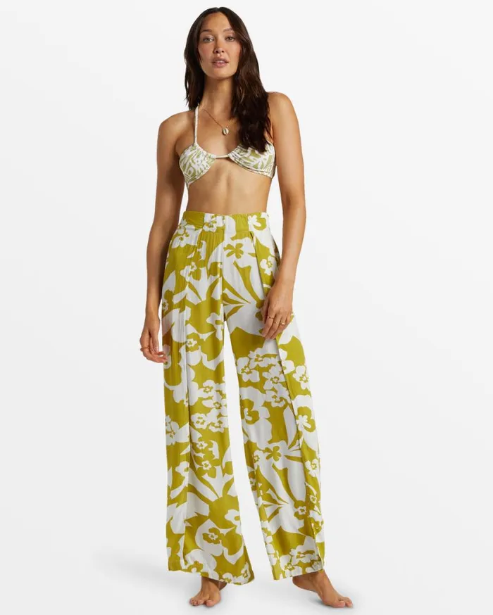 Billabong Split Spirit Floral Pants Moss Joy Womens Jeans and Pants Billabong Split Spirit Floral Pants Moss Joy Womens Jeans and Pants