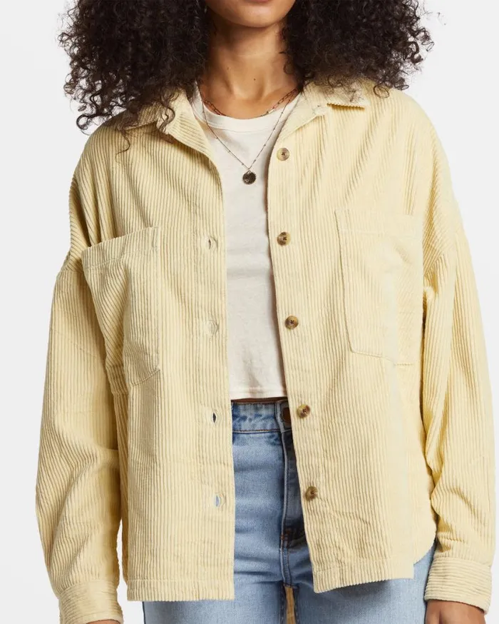Billabong Stoked On You Oversized Long Sleeve Shirt Mellow Daze Womens Jackets Billabong Stoked On You Oversized Long Sleeve Shirt Mellow Daze Womens Jackets