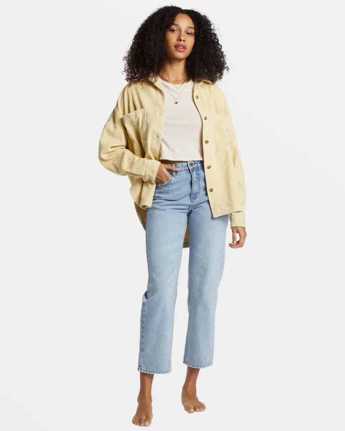 Billabong Stoked On You Oversized Long Sleeve Shirt Mellow Daze Womens Jackets Billabong Stoked On You Oversized Long Sleeve Shirt Mellow Daze Womens Jackets