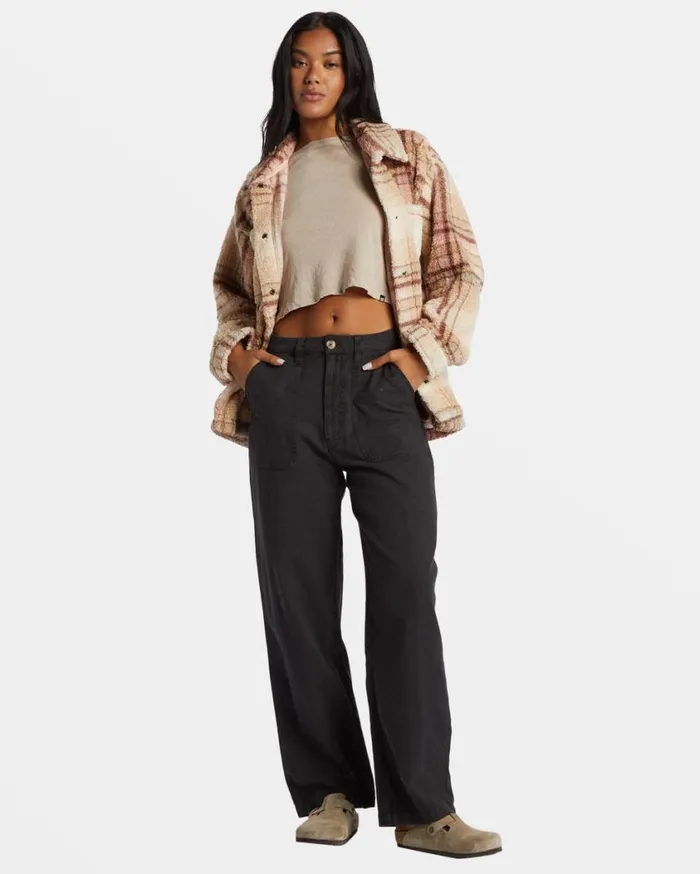 Billabong Sundown Sherpa Jacket Dusty Peach Womens Jackets Billabong Sundown Sherpa Jacket Dusty Peach Womens Jackets