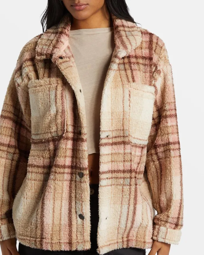 Billabong Sundown Sherpa Jacket Dusty Peach Womens Jackets Billabong Sundown Sherpa Jacket Dusty Peach Womens Jackets
