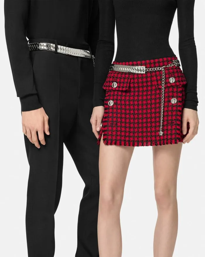 Bind Chain Belt 12034 Metallic WomenMen Versace Belts
