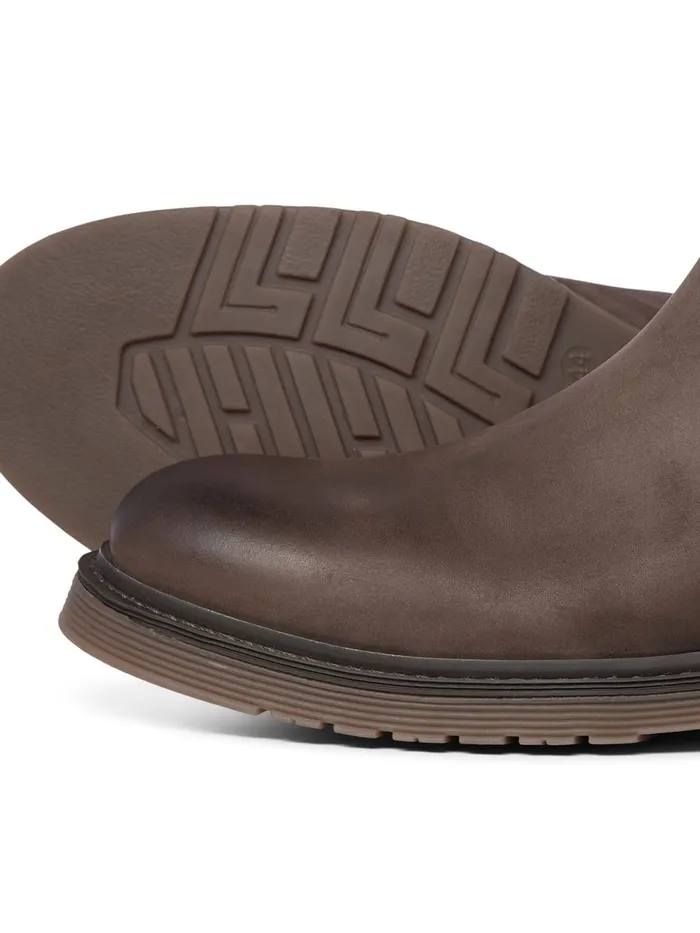 Boots JACK and JONES Mens CONTRAST DETAIL CHELSEA BOOTS Brown Brown Stone Gift 4 You
