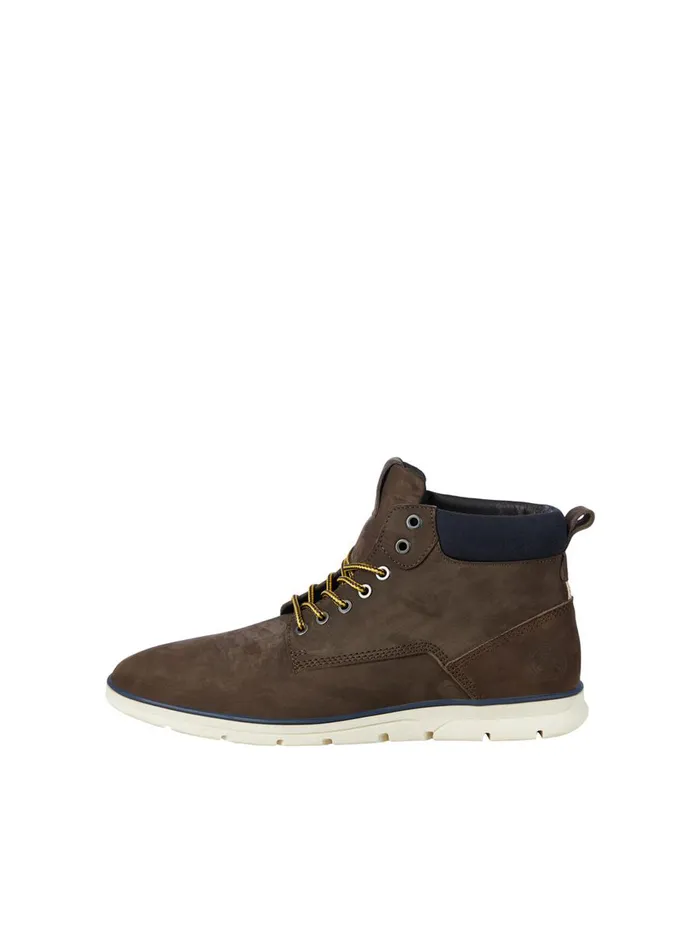 Boots JACK and JONES Mens NUBUCK LEATHER BOOTS Brown Java Near Me