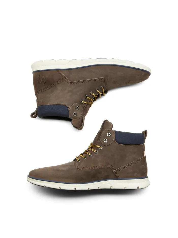 Boots JACK and JONES Mens NUBUCK LEATHER BOOTS Brown Java Near Me