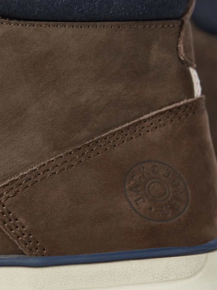 Boots JACK and JONES Mens NUBUCK LEATHER BOOTS Brown Java Near Me