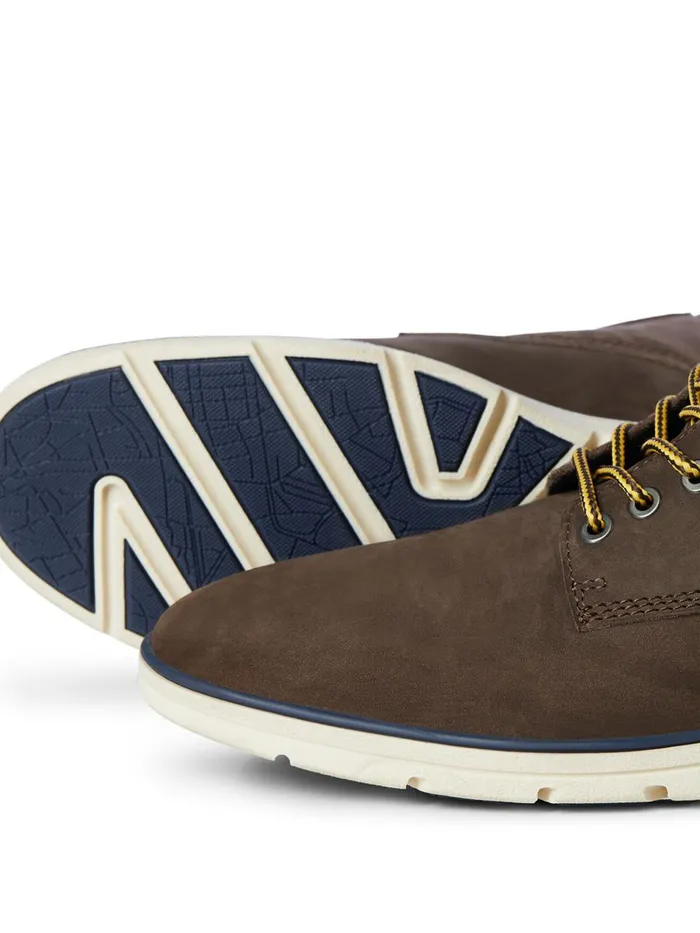 Boots JACK and JONES Mens NUBUCK LEATHER BOOTS Brown Java Near Me
