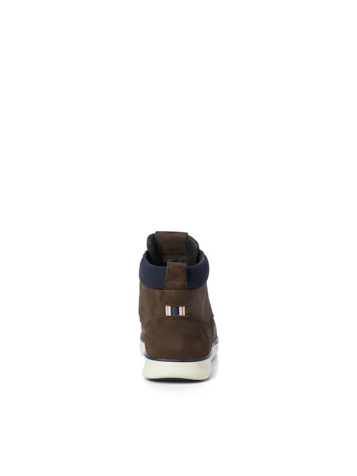 Boots JACK and JONES Mens NUBUCK LEATHER BOOTS Brown Java Near Me