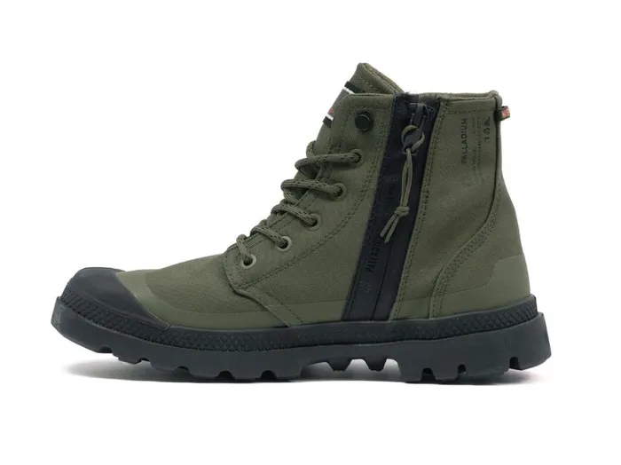 Boots Men PALLADIUM PAMPA RCYL LTWPZIP Olive Night