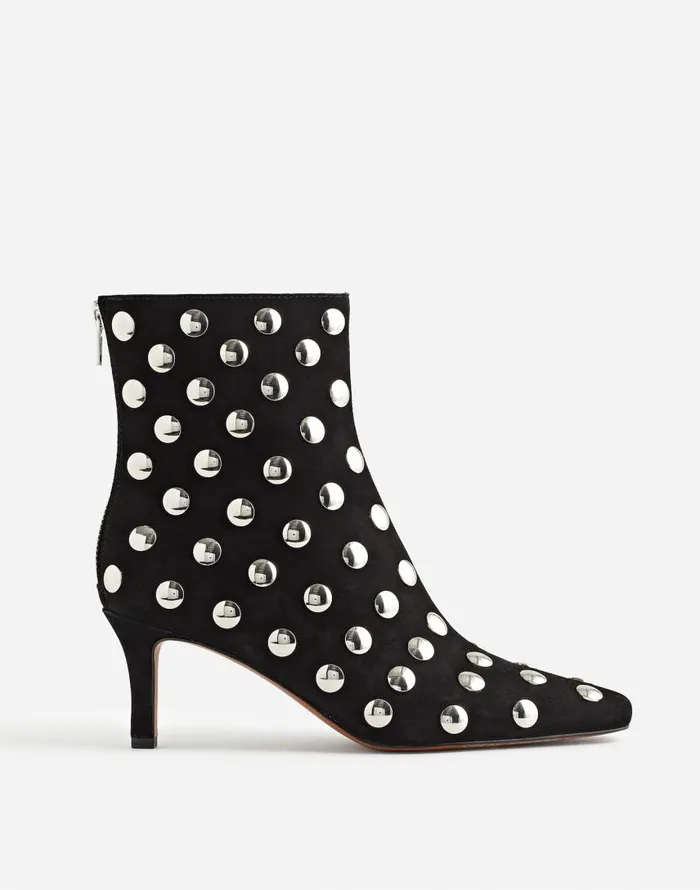 Boots Women Madewell The Dimes StilettoHeel Ankle Boot True Black Multi