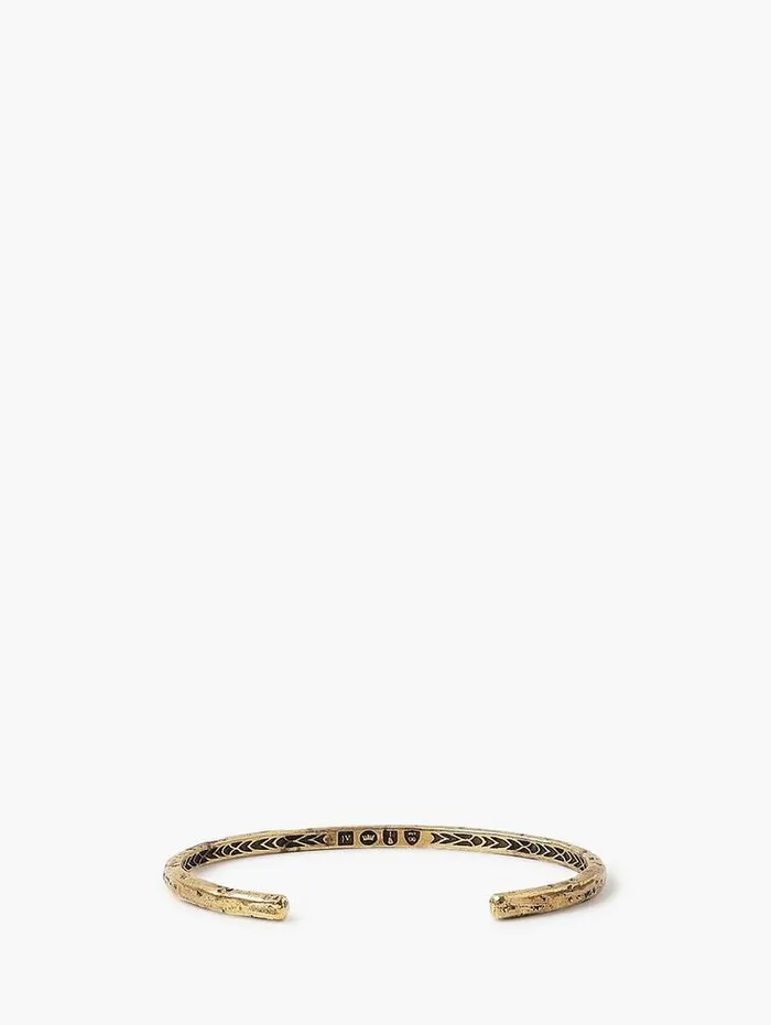 BRASS DISTRESSED CUFF Brass Men John Varvatos Jewelry