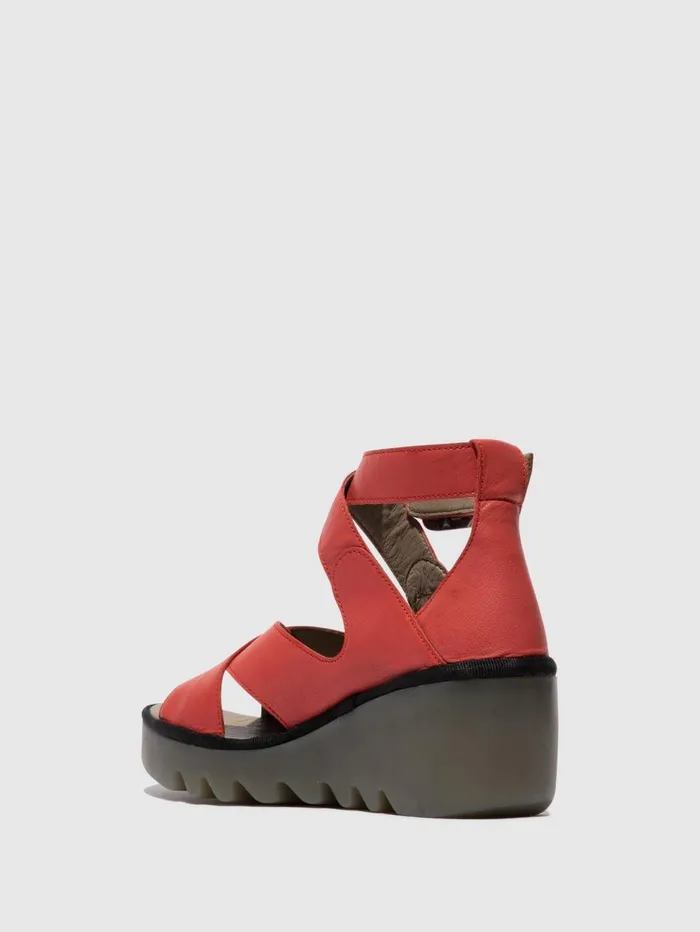 Buckle Sandals BYRE410FLY RASPBERRY Women Fly London Sandals