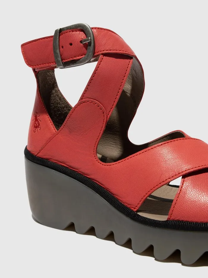 Buckle Sandals BYRE410FLY RASPBERRY Women Fly London Sandals