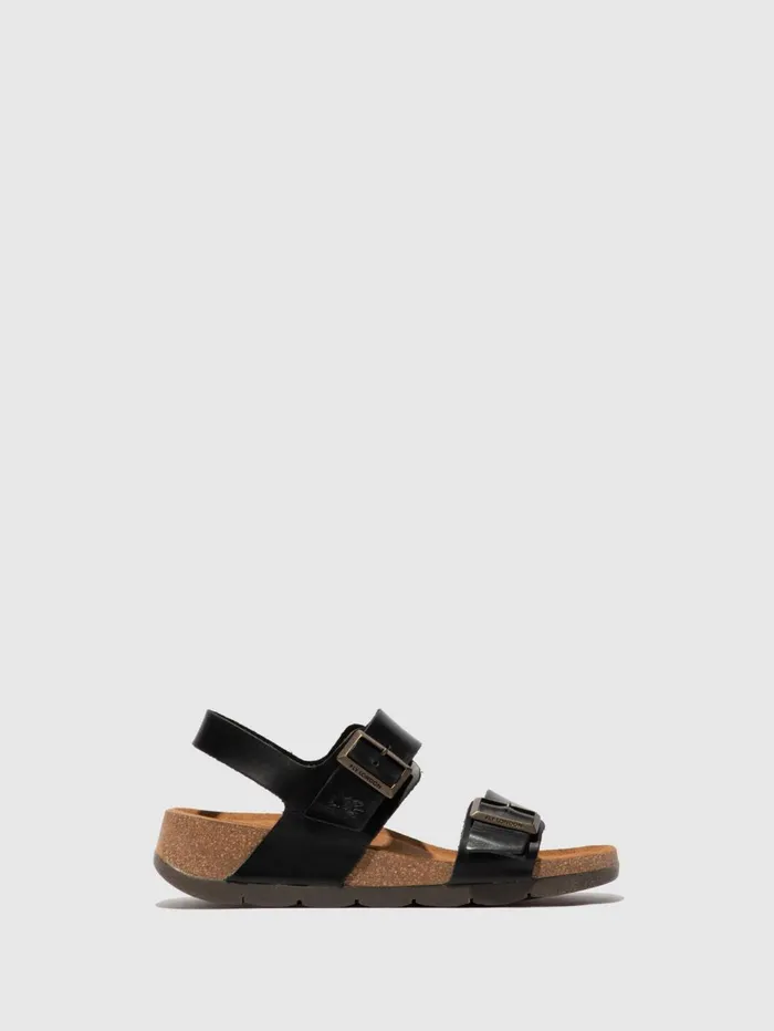 Buckle Sandals CEKE722FLY BRIDLE BLACK Women Fly London Sandals