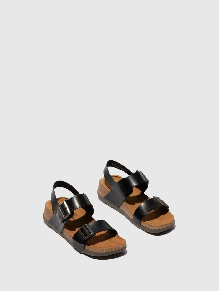 Buckle Sandals CEKE722FLY BRIDLE BLACK Women Fly London Sandals