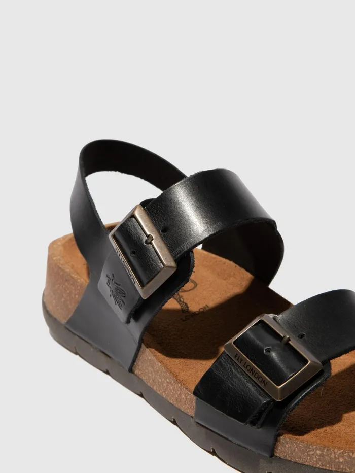 Buckle Sandals CEKE722FLY BRIDLE BLACK Women Fly London Sandals