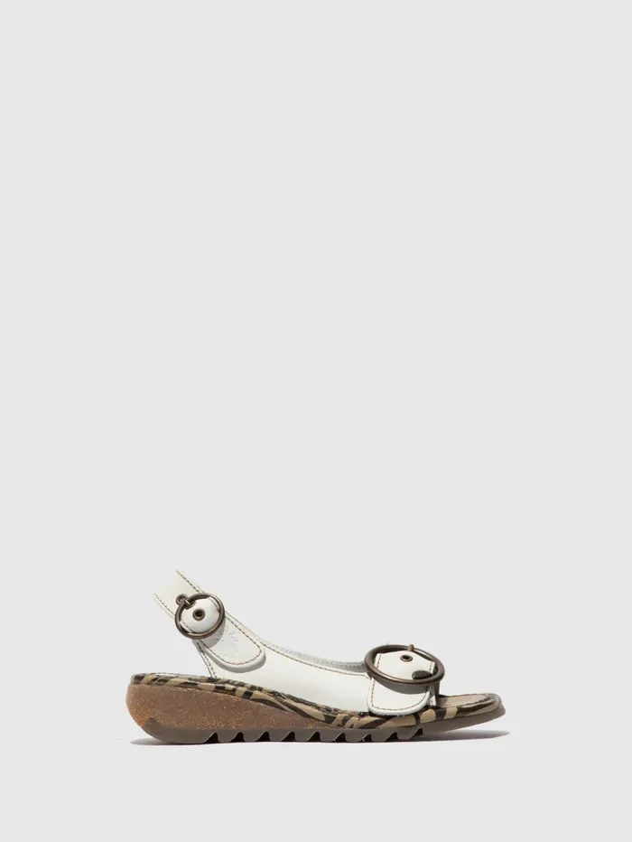 Buckle Sandals TRAM723FLY OFFWHITE Women Fly London Sandals