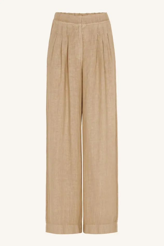 ByBar Broeken Vrouwelijk Eli Linen Pant Latte ByBar Broeken Vrouwelijk Eli Linen Pant Latte